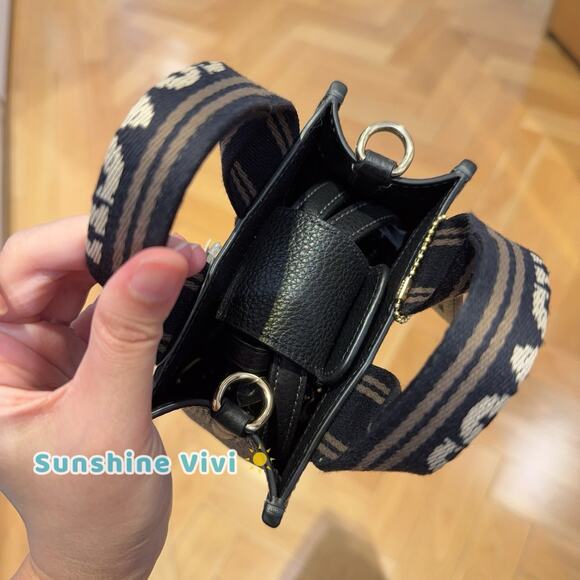 NWT Coach Smith Mini Tote Bag CCF80 pebbled leather/Gold/Black Multi - Picture 5 of 6